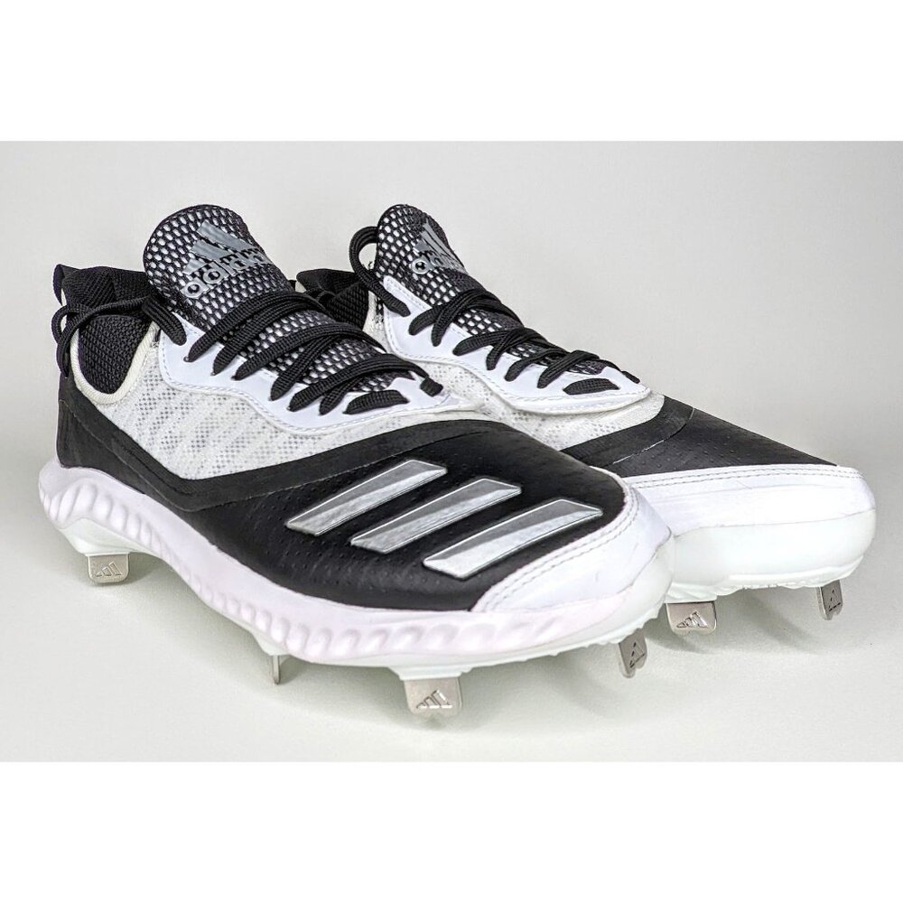 ADIDAS ICON V BOUNCE ICED METAL BASEBALL CLEATS BLACK/WHITE EE4131 - Mens Size 7